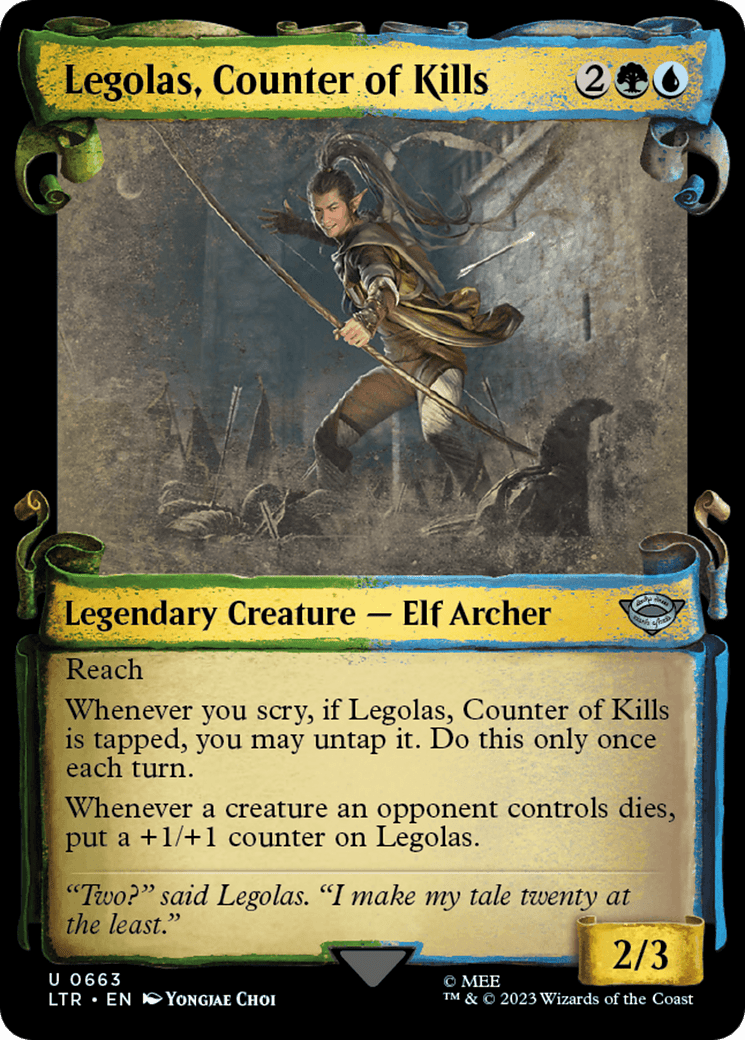 Legolas, Counter of Kills [The Lord of the Rings: Tales of Middle-Earth Showcase Scrolls] MTG Single Magic: The Gathering  | Multizone: Comics And Games