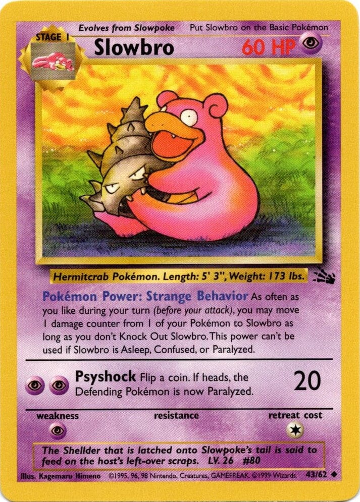 Slowbro (43/62) [Fossil Unlimited] Pokemon Single Pokémon  | Multizone: Comics And Games