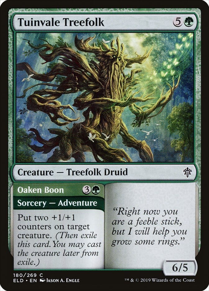 Tuinvale Treefolk // Oaken Boon [Throne of Eldraine] MTG Single Magic: The Gathering  | Multizone: Comics And Games