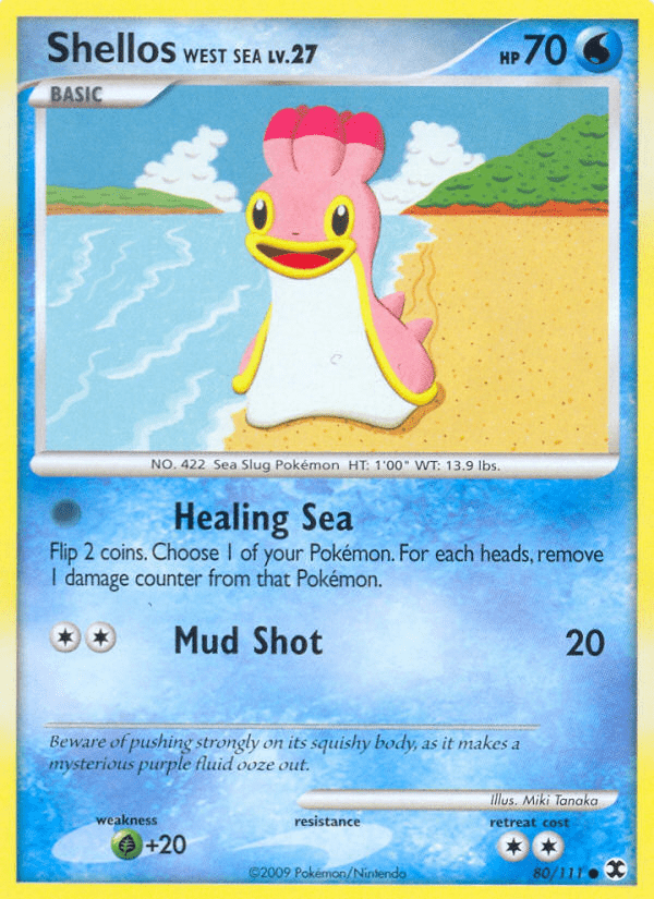 Shellos West Sea (80/111) [Platinum: Rising Rivals] Pokemon Single Pokémon  | Multizone: Comics And Games