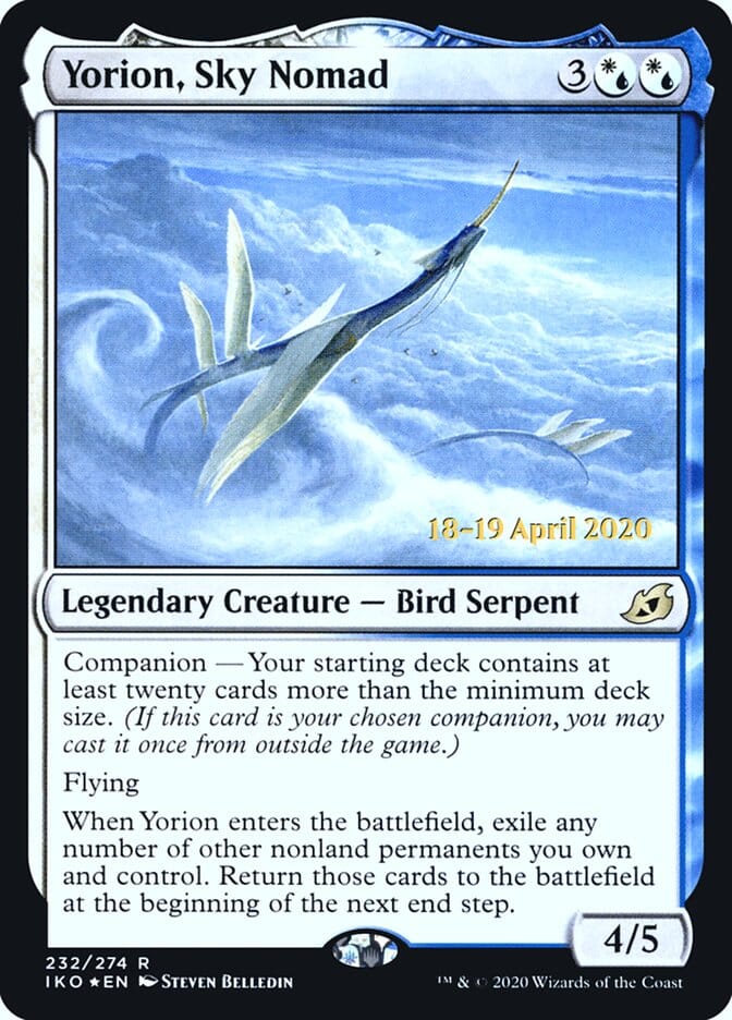 Yorion, Sky Nomad [Ikoria: Lair of Behemoths Prerelease Promos] MTG Single Magic: The Gathering  | Multizone: Comics And Games