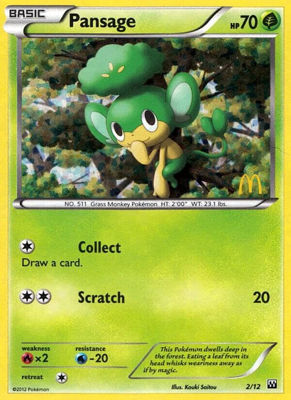 Pansage (2/12) [McDonald's Promos: 2012 Collection] Pokemon Single Pokémon  | Multizone: Comics And Games