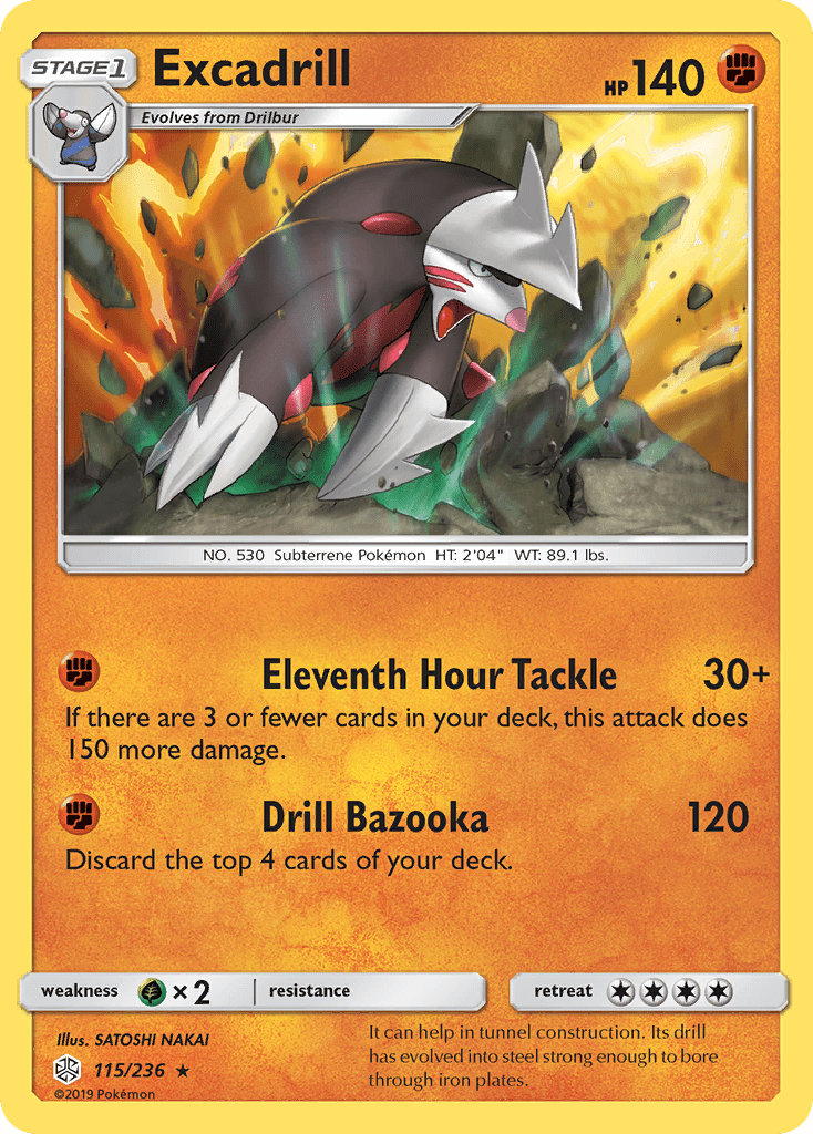 Excadrill (115/236) [Sun & Moon: Cosmic Eclipse] Pokemon Single Pokémon  | Multizone: Comics And Games