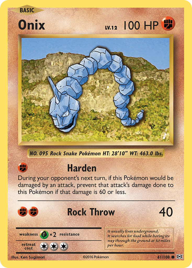 Onix (61/108) [XY: Evolutions] Pokemon Single Pokémon  | Multizone: Comics And Games