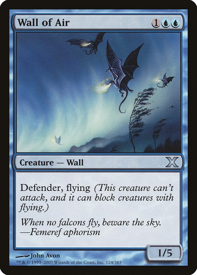 Wall of Air [Tenth Edition] MTG Single Magic: The Gathering  | Multizone: Comics And Games