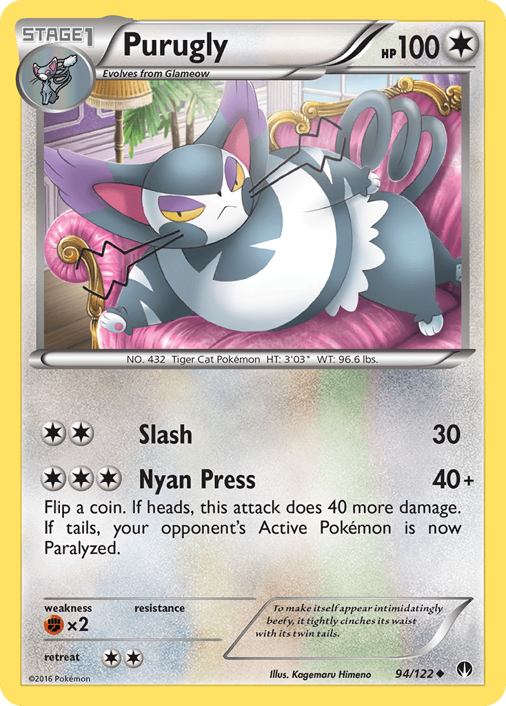 Purugly (94/122) [XY: BREAKpoint] Pokemon Single Pokémon  | Multizone: Comics And Games