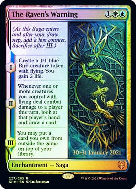 The Raven's Warning [Kaldheim Prerelease Promos] MTG Single Magic: The Gathering  | Multizone: Comics And Games