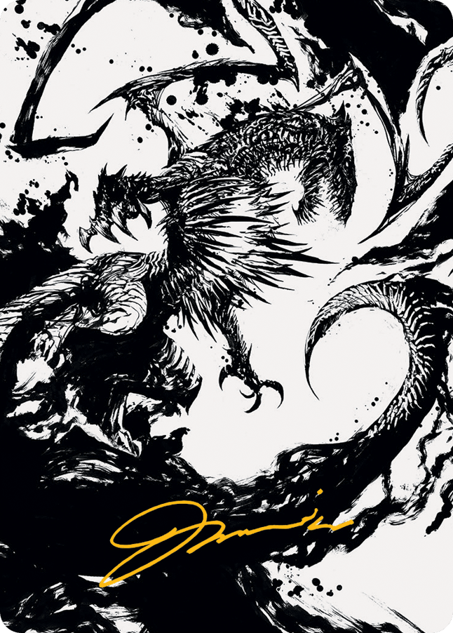 Skithiryx, the Blight Dragon Art Card (Gold-Stamped Signature) [March of the Machine Art Series] MTG Single Magic: The Gathering  | Multizone: Comics And Games