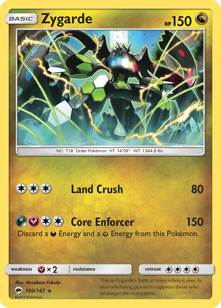 Zygarde (100/147) [Sun & Moon: Burning Shadows] Pokemon Single Pokémon  | Multizone: Comics And Games