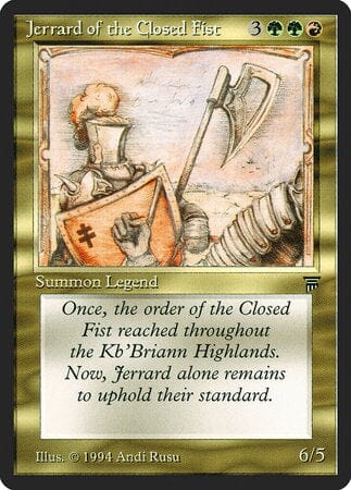 Jerrard of the Closed Fist [Legends] MTG Single Magic: The Gathering  | Multizone: Comics And Games
