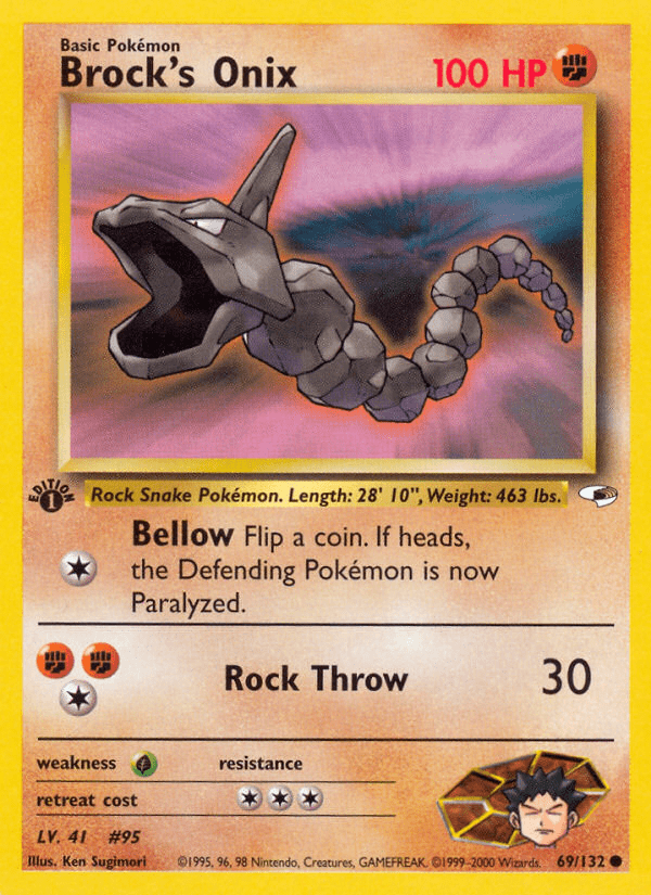 Brock's Onix (69/132) [Gym Heroes 1st Edition] Pokemon Single Pokémon  | Multizone: Comics And Games