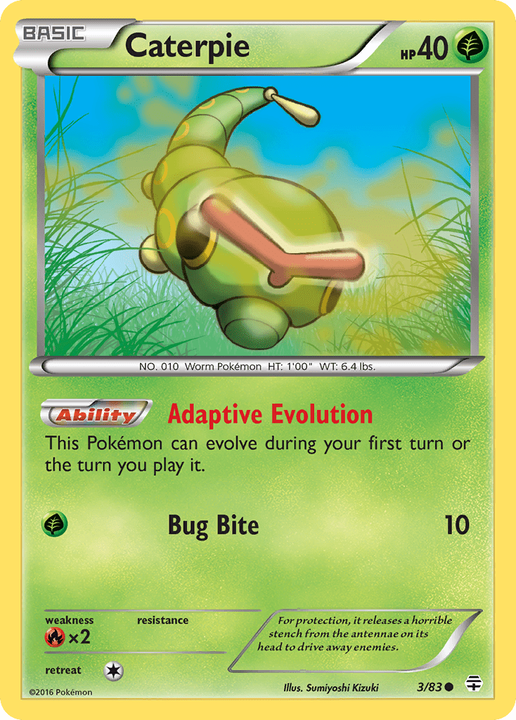 Caterpie (3/83) [XY: Generations] Pokemon Single Pokémon  | Multizone: Comics And Games