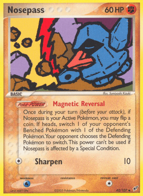Nosepass (42/107) [EX: Deoxys] Pokemon Single Pokémon  | Multizone: Comics And Games