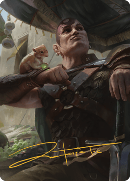 Minsc & Boo, Timeless Heroes Art Card (38) (Gold-Stamped Signature) [Commander Legends: Battle for Baldur's Gate Art Series] MTG Single Magic: The Gathering  | Multizone: Comics And Games