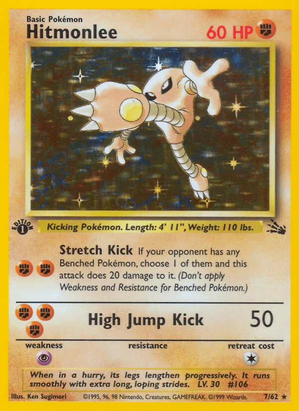Hitmonlee (7/62) [Fossil 1st Edition] Pokemon Single Pokémon  | Multizone: Comics And Games