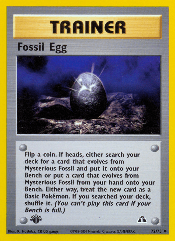 Fossil Egg (72/75) [Neo Discovery 1st Edition] Pokemon Single Pokémon  | Multizone: Comics And Games
