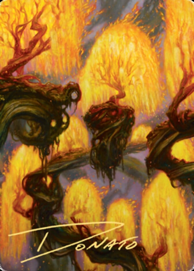 Grove of the Burnwillows Art Card (Gold-Stamped Signature) [Zendikar Rising Art Series] MTG Single Magic: The Gathering  | Multizone: Comics And Games