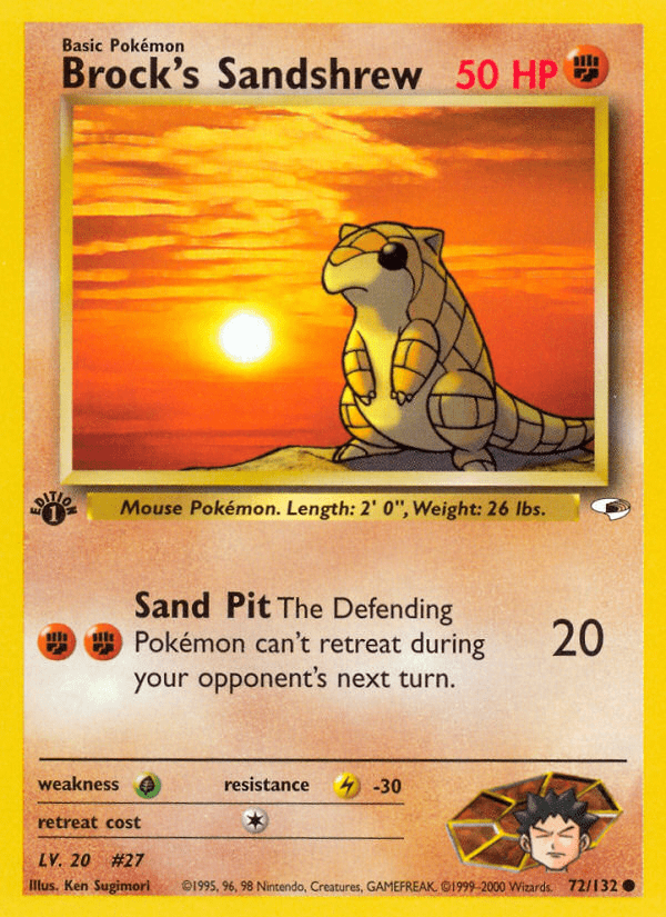 Brock's Sandshrew (72/132) [Gym Heroes 1st Edition] Pokemon Single Pokémon  | Multizone: Comics And Games