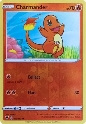 Charmander (023/185) (Reverse Cosmos Holo) [Sword & Shield: Vivid Voltage] Pokemon Single Pokémon  | Multizone: Comics And Games