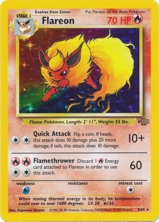 Flareon (3/64) [Jungle Unlimited] Pokemon Single Pokémon  | Multizone: Comics And Games
