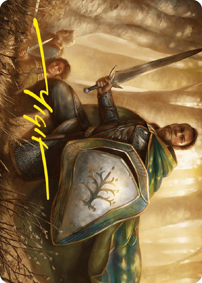 Boromir, Warden of the Tower Art Card (Gold-Stamped Signature) [The Lord of the Rings: Tales of Middle-earth Art Series] MTG Single Magic: The Gathering  | Multizone: Comics And Games