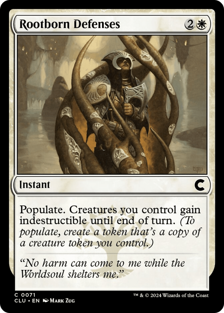 Rootborn Defenses [Ravnica: Clue Edition] MTG Single Magic: The Gathering  | Multizone: Comics And Games