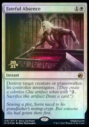 Fateful Absence [Innistrad: Midnight Hunt Prerelease Promos] MTG Single Magic: The Gathering  | Multizone: Comics And Games