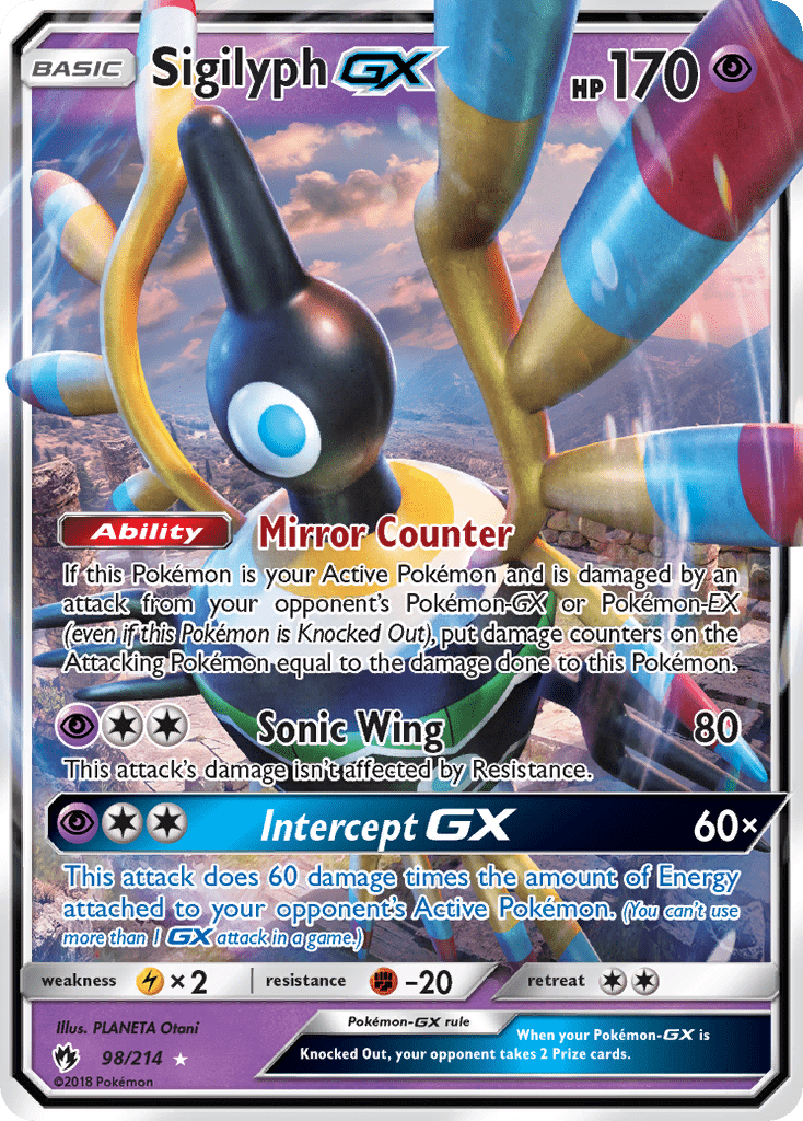 Sigilyph GX (98/214) [Sun & Moon: Lost Thunder] Pokemon Single Pokémon  | Multizone: Comics And Games