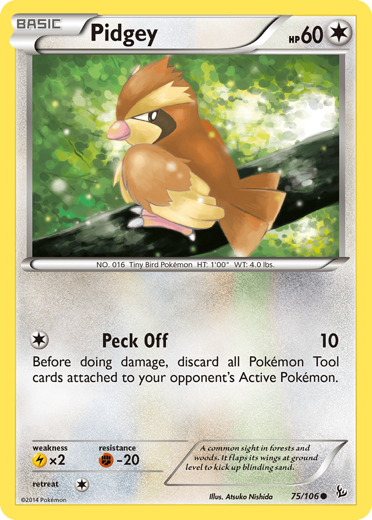 Pidgey (75/106) [XY: Flashfire] Pokemon Single Pokémon  | Multizone: Comics And Games