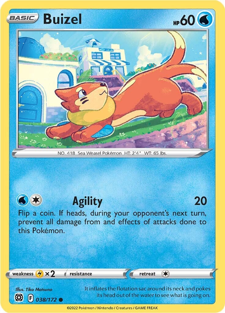 Buizel (038/172) [Sword & Shield: Brilliant Stars] Pokemon Single Pokémon  | Multizone: Comics And Games
