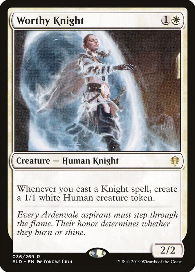 Worthy Knight (Promo Pack) [Throne of Eldraine Promos] MTG Single Magic: The Gathering  | Multizone: Comics And Games