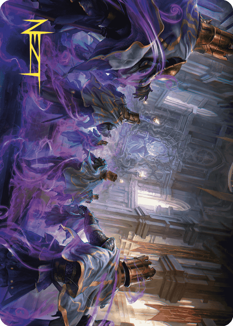 Eerie Interference Art Card (Gold-Stamped Signature) [Wilds of Eldraine Art Series] MTG Single Magic: The Gathering  | Multizone: Comics And Games