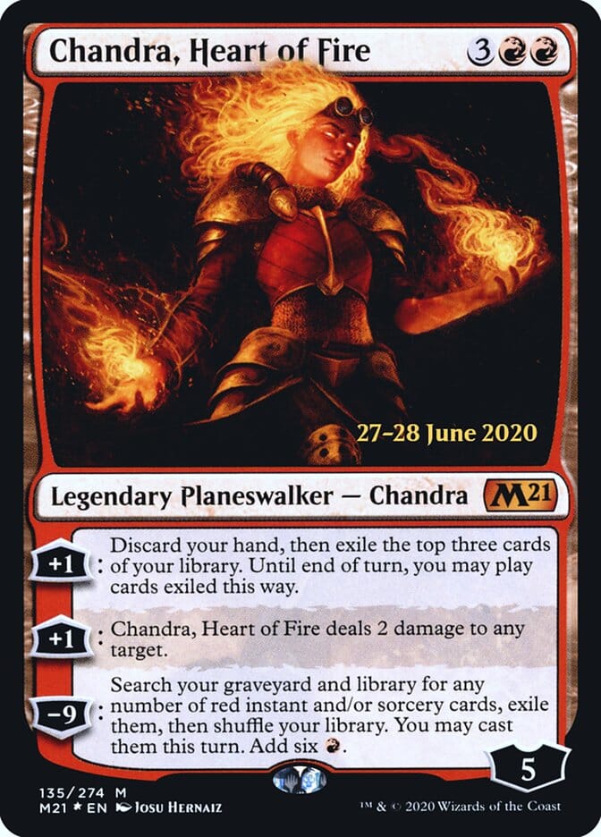 Chandra, Heart of Fire [Core Set 2021 Prerelease Promos] MTG Single Magic: The Gathering  | Multizone: Comics And Games