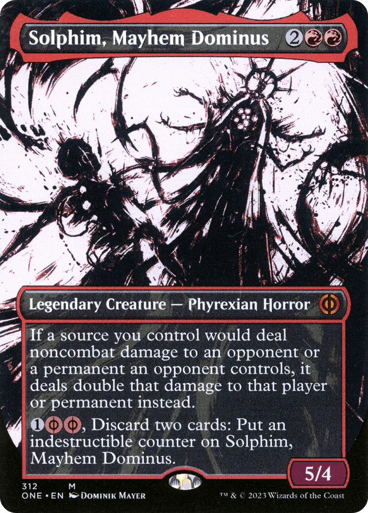 Solphim, Mayhem Dominus (Borderless Ichor) [Phyrexia: All Will Be One] MTG Single Magic: The Gathering  | Multizone: Comics And Games