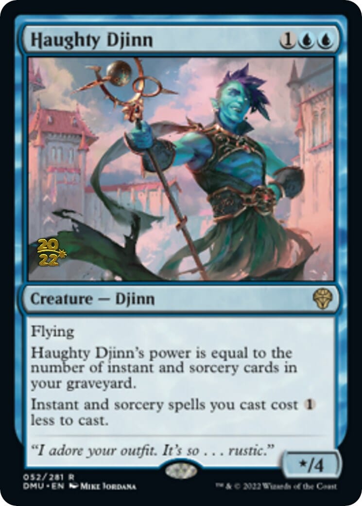 Haughty Djinn [Dominaria United Prerelease Promos] MTG Single Magic: The Gathering  | Multizone: Comics And Games