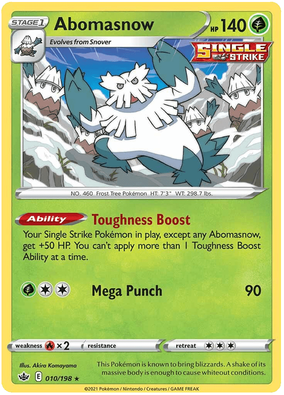 Abomasnow (010/198) [Sword & Shield: Chilling Reign] Pokemon Single Pokémon  | Multizone: Comics And Games