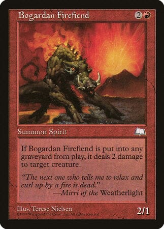 Bogardan Firefiend [Weatherlight] MTG Single Magic: The Gathering  | Multizone: Comics And Games