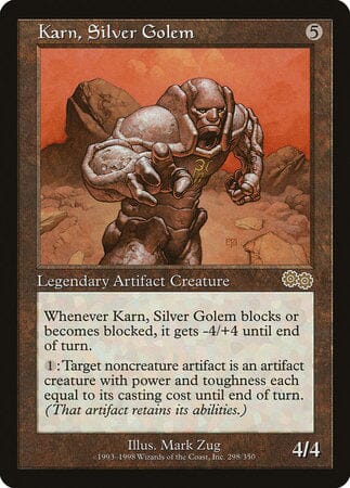 Karn, Silver Golem [Urza's Saga] MTG Single Magic: The Gathering  | Multizone: Comics And Games