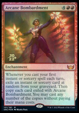Arcane Bombardment [Streets of New Capenna Prerelease Promos] MTG Single Magic: The Gathering  | Multizone: Comics And Games