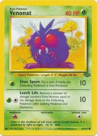 Venonat (63/64) [Jungle Unlimited] Pokemon Single Pokémon  | Multizone: Comics And Games