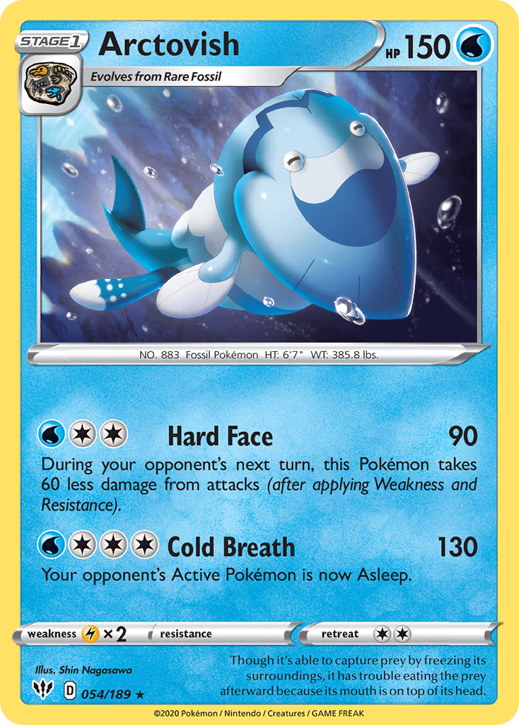 Arctovish (054/189) [Sword & Shield: Darkness Ablaze] Pokemon Single Pokémon  | Multizone: Comics And Games