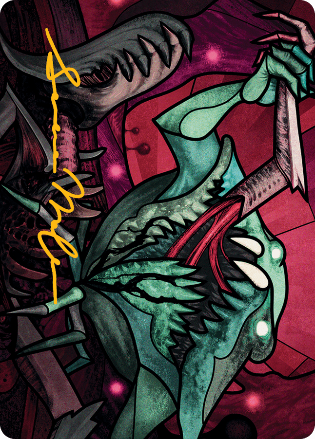 Yargle, Glutton of Urborg Art Card (Gold-Stamped Signature) [March of the Machine Art Series] MTG Single Magic: The Gathering  | Multizone: Comics And Games