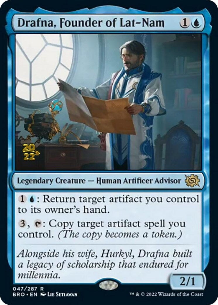 Drafna, Founder of Lat-Nam [The Brothers' War: Prerelease Promos] MTG Single Magic: The Gathering  | Multizone: Comics And Games