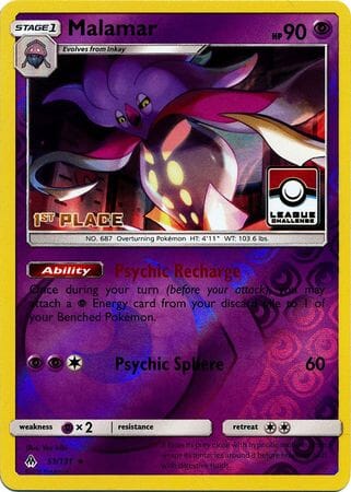 Malamar (51/131) (League Promo 1st Place) [Sun & Moon: Forbidden Light] Pokemon Single Pokémon  | Multizone: Comics And Games