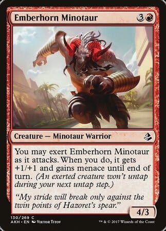 Emberhorn Minotaur [Amonkhet] MTG Single Magic: The Gathering  | Multizone: Comics And Games