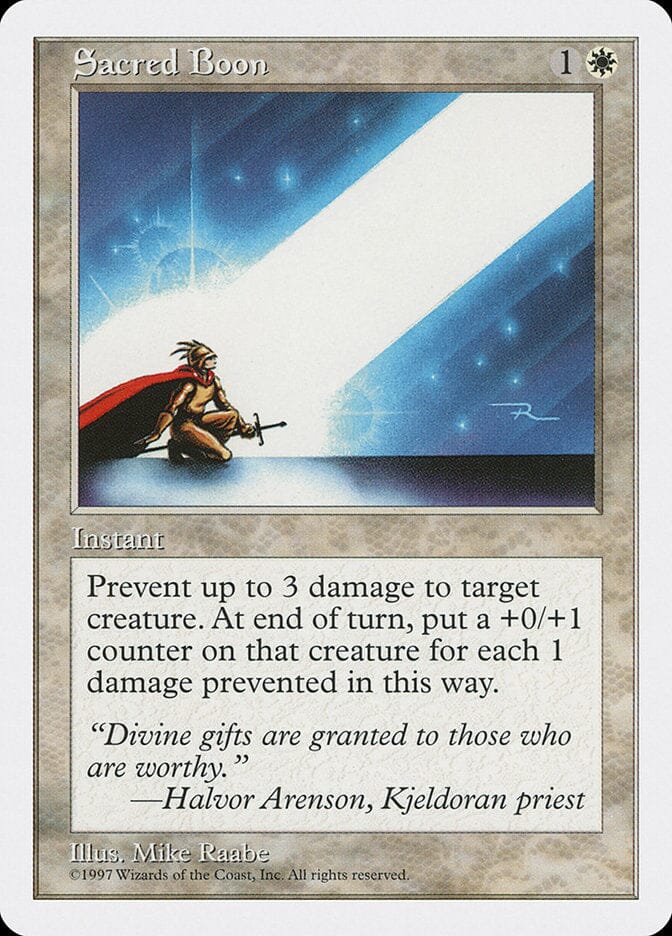 Sacred Boon [Fifth Edition] MTG Single Magic: The Gathering  | Multizone: Comics And Games