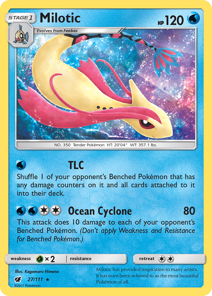 Milotic (27/111) [Sun & Moon: Crimson Invasion] Pokemon Single Pokémon  | Multizone: Comics And Games