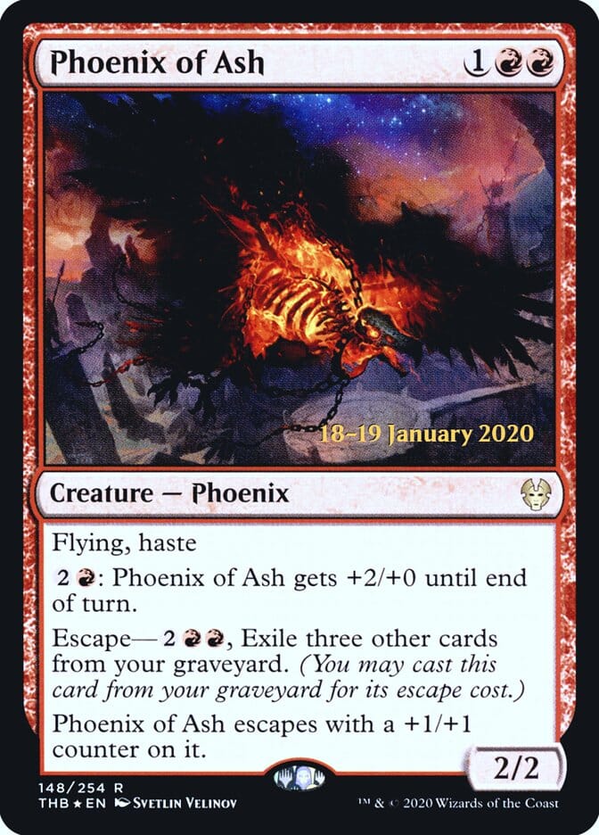 Phoenix of Ash [Theros Beyond Death Prerelease Promos] MTG Single Magic: The Gathering  | Multizone: Comics And Games