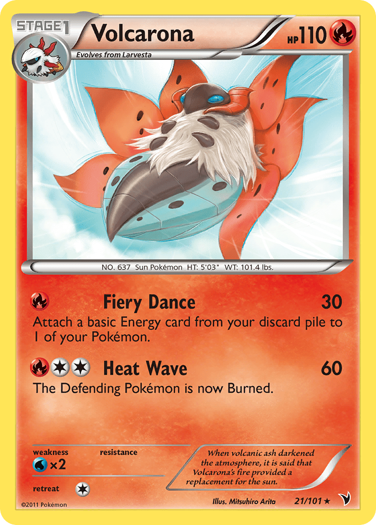 Volcarona (21/101) [Black & White: Noble Victories] Pokemon Single Pokémon  | Multizone: Comics And Games