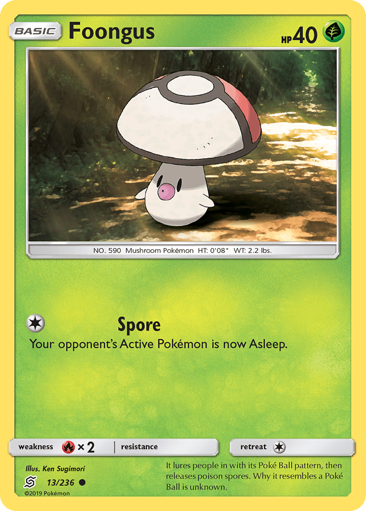 Foongus (13/236) [Sun & Moon: Unified Minds] Pokemon Single Pokémon  | Multizone: Comics And Games